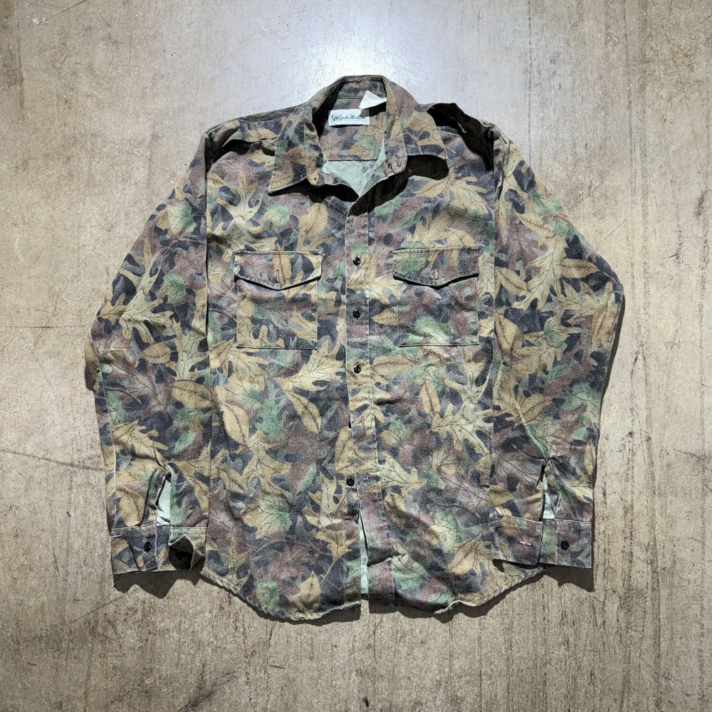 Vintage Gander Mountain Shirt Mens XL Camo Flannel Long Sleeve Hunting Outdoor